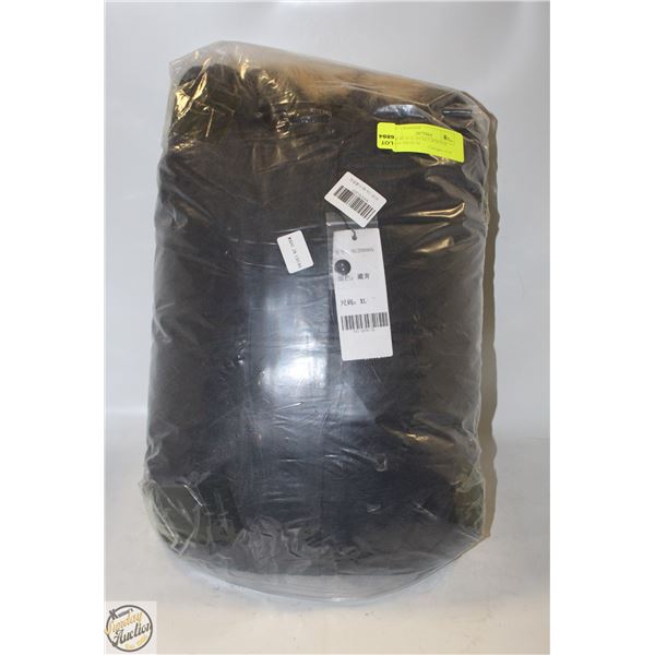 NEW BLACK JACKET WITH FUR HOOD MEDIUM