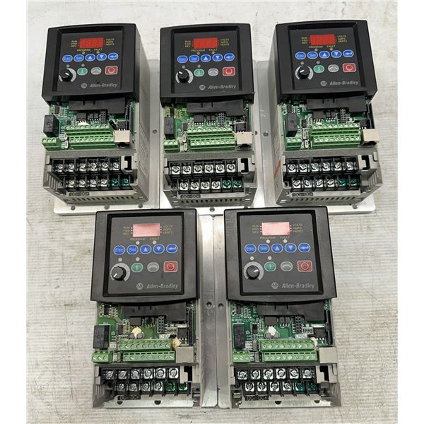 (5) Allen Bradley #22B-D1P4H204 Drives