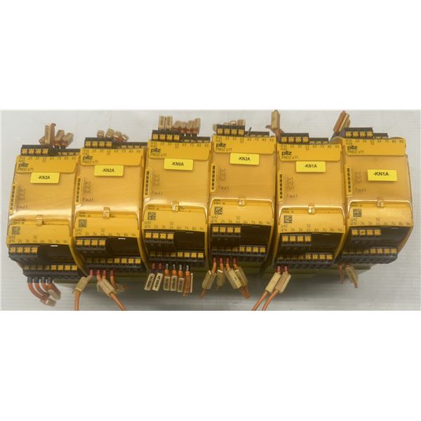 Lot of (6) Pilz #751111 / PNOZ s11C 24VDC 8n/o 1n/c Safety Relays