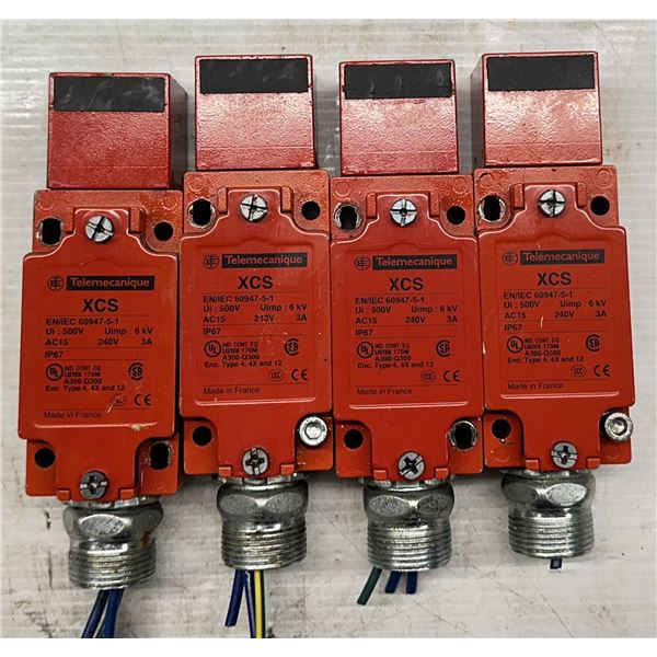 (4) Telemecanique #XCS-A803 Safety Limit Switches