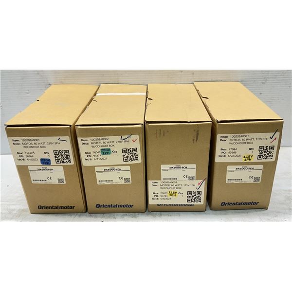 Lot of (4) Oriental Motor Induction Motors