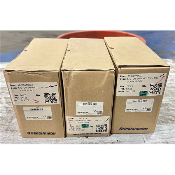 (3) Oriental Motor #5IK90GU-ECH Induction Motors