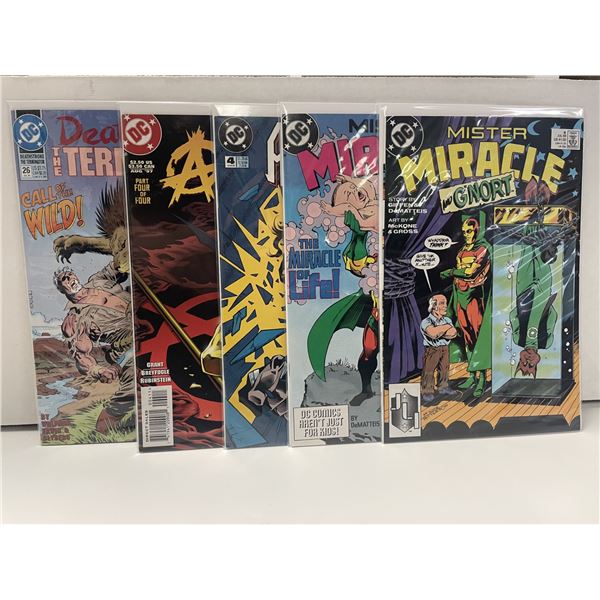 Deathstroke the Terminator #26, Anarchy Vol 1 #4, Argus #4, Mister Miracle Vol 2, #5 and 6