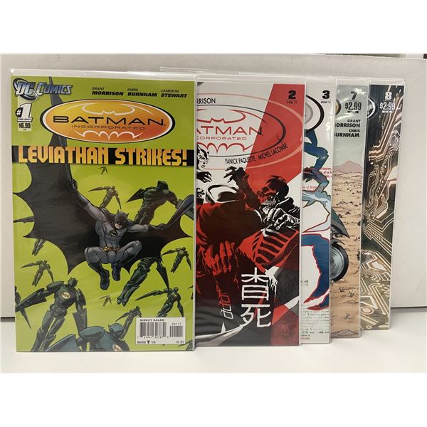 Batman Incorporated Vol. 1,  ISSUES 2,3,7,8 ; Leviathan Strikes #1, One Shot