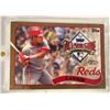 Image 1 : Reds Larkin Card , 1989 Allstar Game with embedded medallion