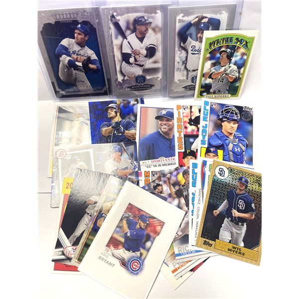 Baseball cards as shown