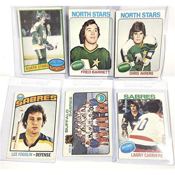 1975 TOPPS FRED BARRETT #124,1975-76 O-Pee-Chee Chris Ahrens, 1976-77 O-Pee-CheeLee Fogolin & MORE!!
