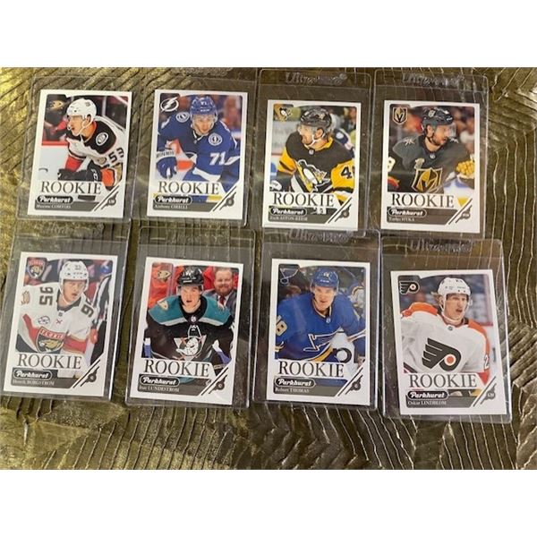 2018-2019 Parkhurst Rookie cards x8