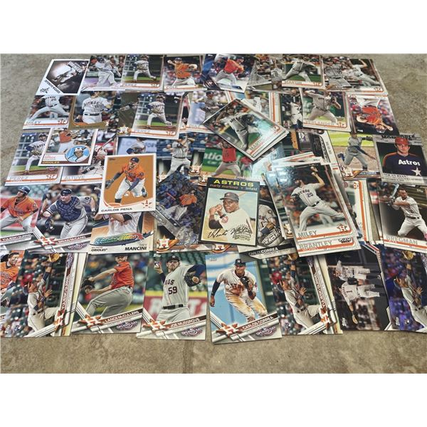 Houston Astros Baseball Cards as shown