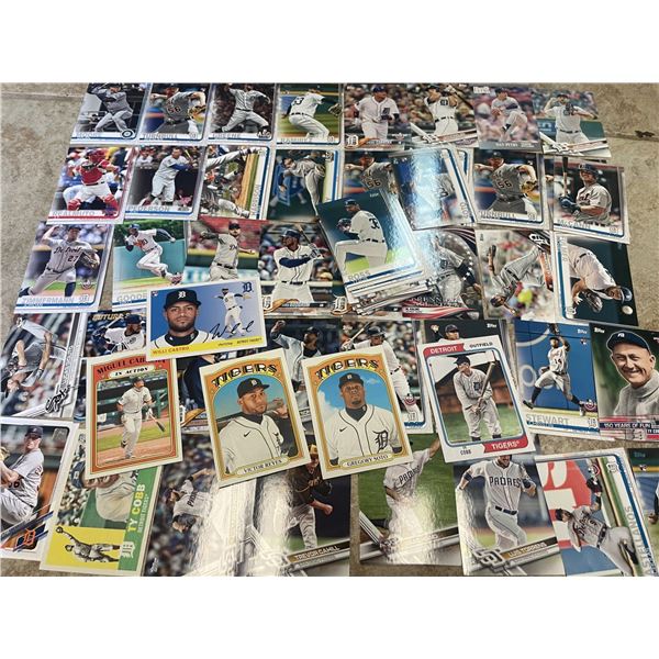 Detroit Tigers Baseball Cards as shown