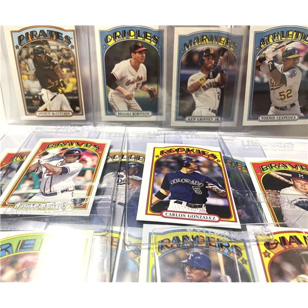 2013 Topps MLB Baseball Mini Cards , 20 cards Retro 1972