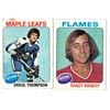 Image 1 : 1975-76 O-Pee-Chee #114 Errol Thompson Rookie Card and #44 Randy Manery