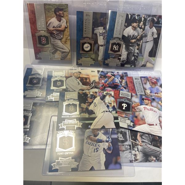 2013 Topps Chasing History Baseball Cards  NINETEEN CARDS