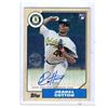 Image 1 : 2017 Topps Series 1987 30th Anniversary Baseball Card Signed Jharel Cotton