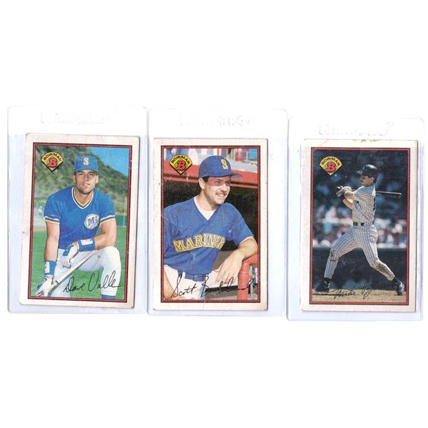 1989 Bowman Baseball Cards #175, #208 and #203