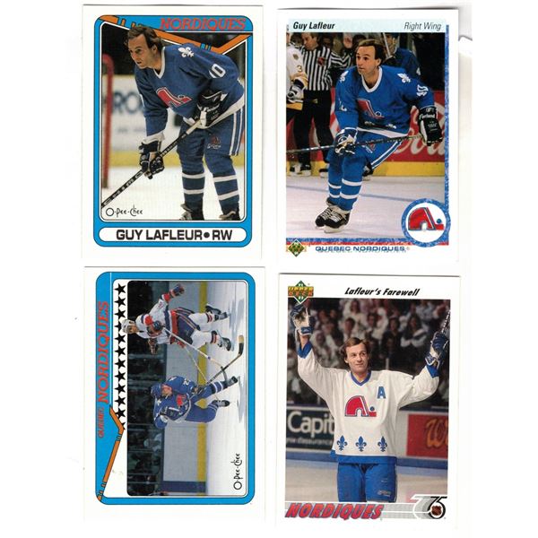FOUR Hockey Cards Quebec Nordiques All Guy Lafleur