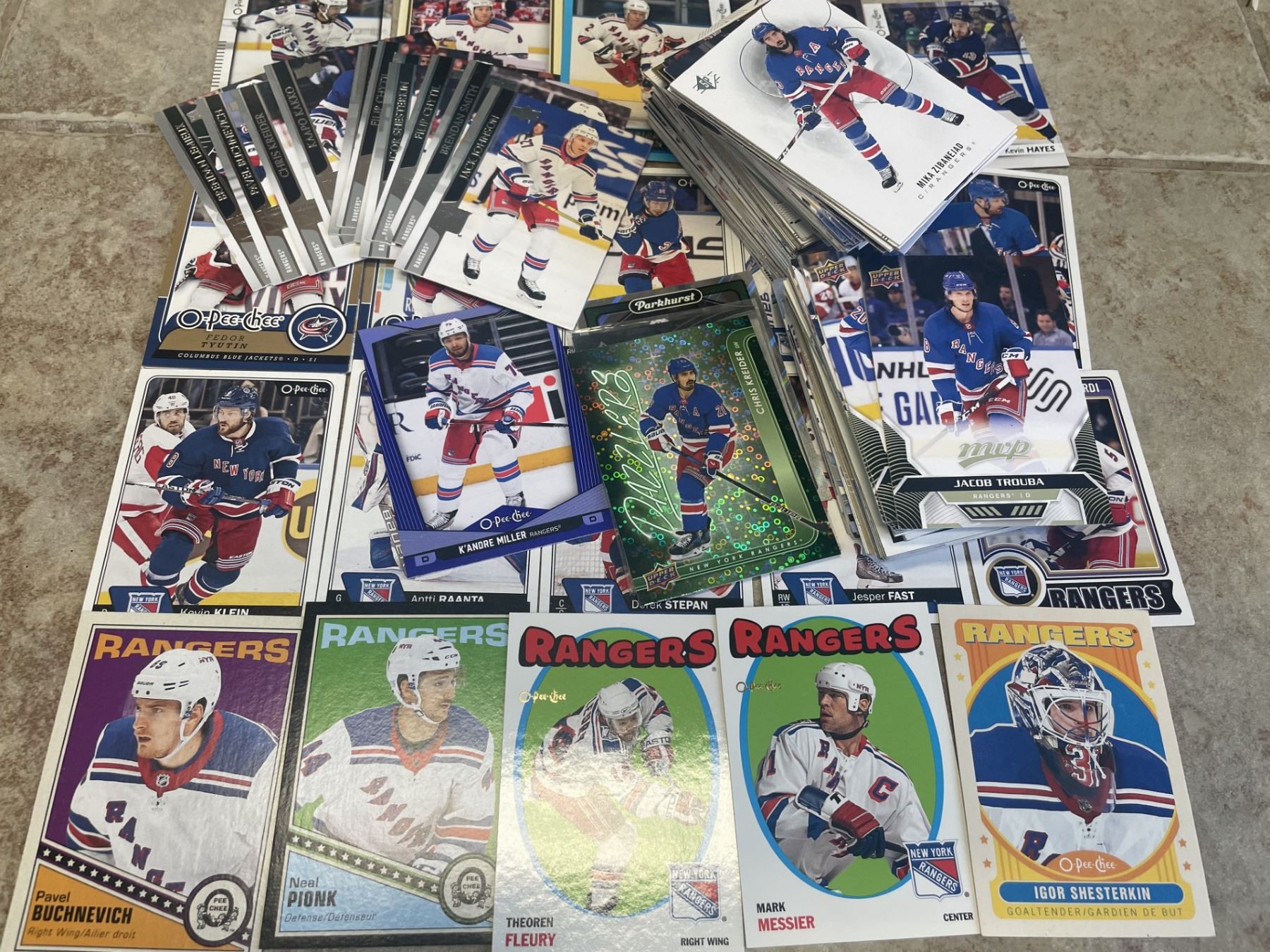 New York Rangers Hockey Cards As Shown