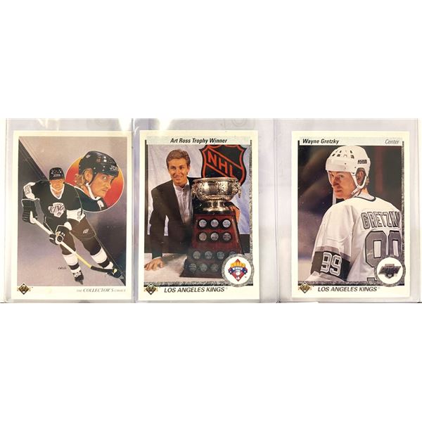 THREE Gretzky Hockey Cards as Shown