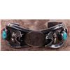 Image 2 : TURQUOISE SOUTHWEST-STYLE NAVAJO SILVER CUFFS
