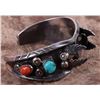 Image 3 : TURQUOISE SOUTHWEST-STYLE NAVAJO SILVER CUFFS