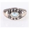 Image 1 : VINTAGE BLUE TOPAZ STERLING SILVER LADIES RING