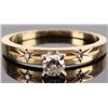 Image 1 : 18K YELLOW GOLD 0.20CT DIAMOND LADIES RING