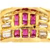 Image 4 : LADIES 18K YELLOW GOLD DIAMOND & RUBY RING