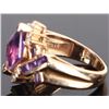Image 3 : AMETHYST & DIAMOND 14K YELLOW GOLD LADIES RING