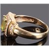 Image 4 : 14K YELLOW GOLD DIAMOND CHRYSOPRASE RING
