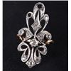 Image 3 : ART DECO DIAMOND 14K WHITE & YELLOW GOLD RING