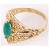 Image 3 : 14K YELLOW GOLD MARQUISE EMERALD LADIES RING