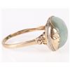 Image 3 : 14K GOLD LIGHT GREEN JADE MOON LADIES RING
