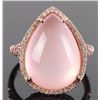 Image 1 : GORGEOUS ~5CT PINK OPAL & DIAMOND LADIES RING