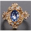 Image 1 : SAPPHIRE & DIAMOND 14K YELLOW GOLD LADIES RING