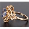 Image 3 : SAPPHIRE & DIAMOND 14K YELLOW GOLD LADIES RING