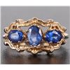 Image 1 : BLUE SAPPHIRE 14K YELLOW GOLD LADIES RING