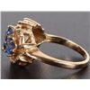 Image 2 : BLUE SAPPHIRE 14K YELLOW GOLD LADIES RING