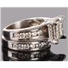 Image 2 : 14K WHITE GOLD DIAMOND LADIES WEDDING RING SET