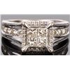 Image 3 : 14K WHITE GOLD DIAMOND LADIES WEDDING RING SET