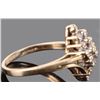 Image 3 : 10K YELLOW GOLD CLUSTER DIAMOND LADIES RING