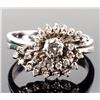 Image 1 : 14K WHITE GOLD NATURAL DIAMOND LADIES RING