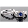 Image 1 : 14K DIAMOND & SAPPHIRE ENGAGEMENT RING SET