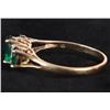 Image 2 : EMERALD & SAPPHIRE 10K YELLOW GOLD LADIES RING