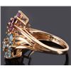 Image 4 : 10K YELLOW GOLD TOPAZ & AMETHYST LADIES RING