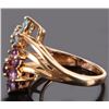 Image 5 : 10K YELLOW GOLD TOPAZ & AMETHYST LADIES RING