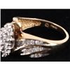 Image 3 : BEAUTIFUL 10K YELLOW GOLD DIAMOND CLUSTER RING