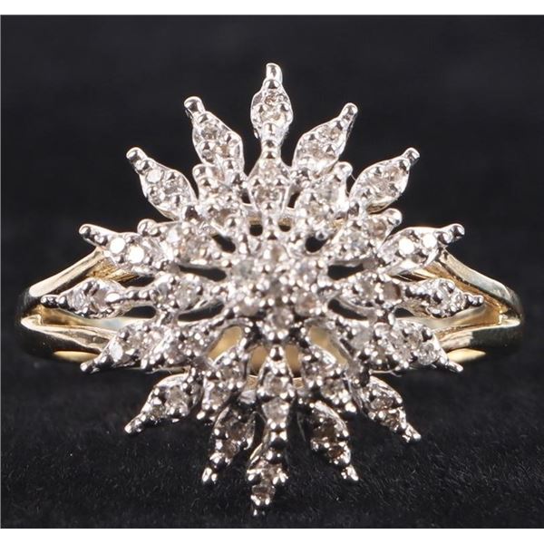 0.51CTW DIAMOND 10K YELLOW GOLD RING