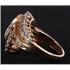 Image 2 : 10K YELLOW GOLD DIAMOND SWIRL LADIES RING