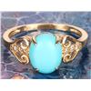 Image 1 : SLEEPING BEAUTY TURQUOISE DIAMOND 10K GOLD RING