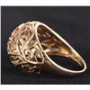 Image 2 : 10K YELLOW GOLD INTRICATE LEAF LADIES RING